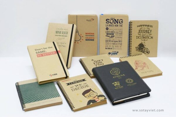 Quà tặng sổ tay giấy kraft thân thiện môi trường