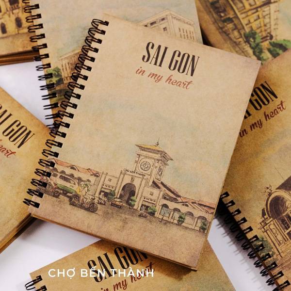 Sổ tay quà tặng Saigon in my heart - Chợ Bến Thành