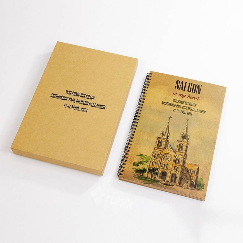 Mẫu sổ tay quà tặng làm từ giấy kraft