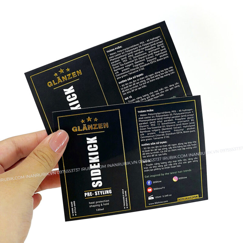 In decal giấy theo yêu cầu