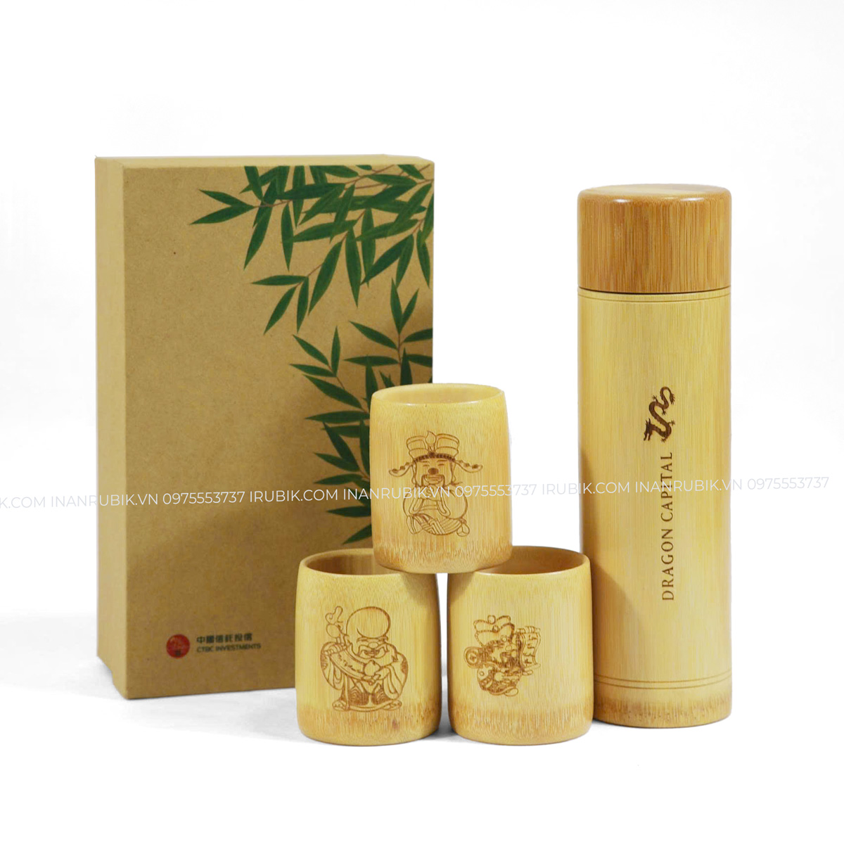 Set quà tặng ly tre cao cấp