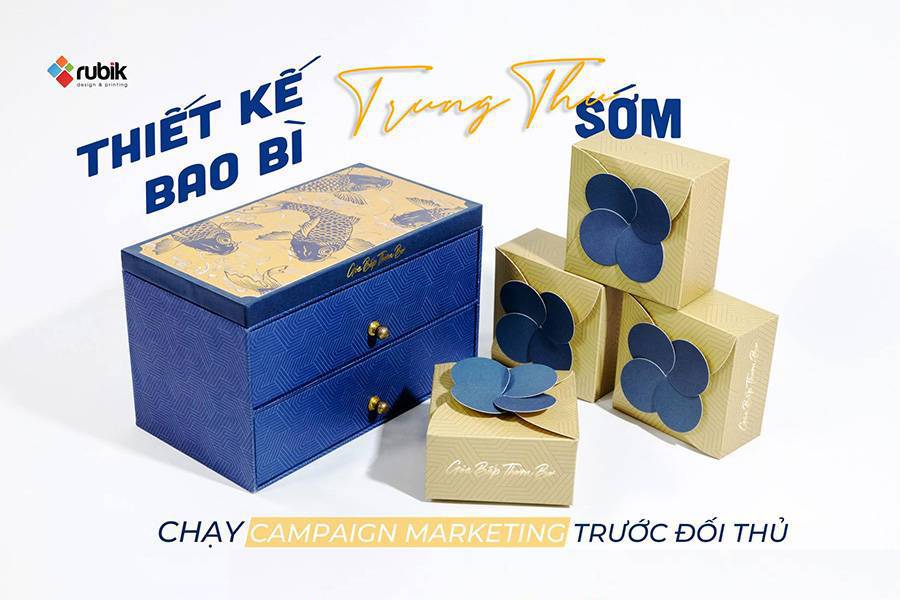 Hộp đựng bánh trung thu 2 tầng cao cấp