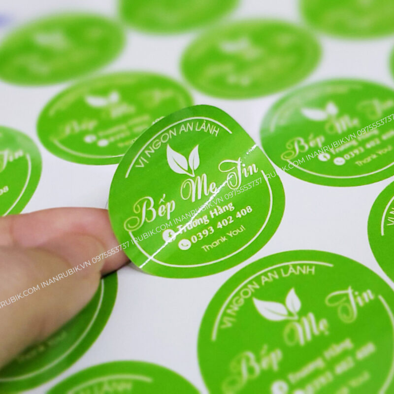 Tem nhãn decal in logo thương hiệu