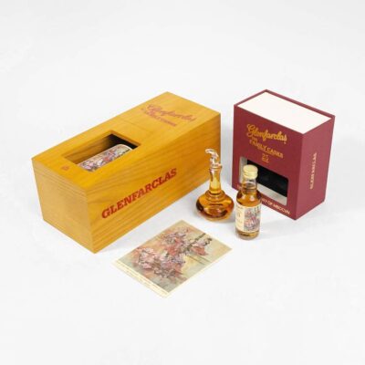 Bộ hộp chai rượu nam châm nắp gài Glenfarclas mini