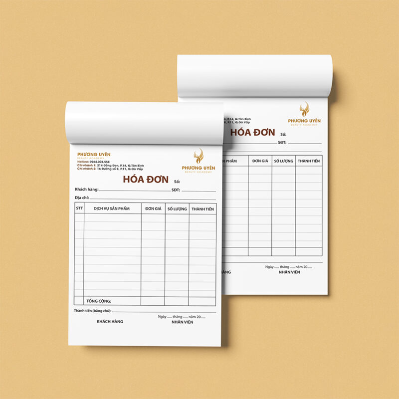 Thiết kế hóa đơn theo yêu cầu