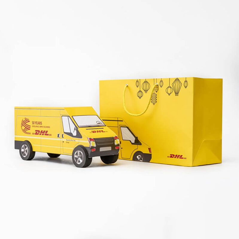 DHL tái hiện thu nhỏ trong hộp bánh trung thu ấn tượng.