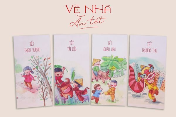 Mẫu bao lì xì truyền thông
