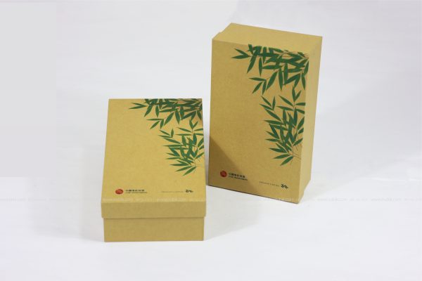 Set quà tặng ly tre hộp giấy kraft đựng sản phẩm