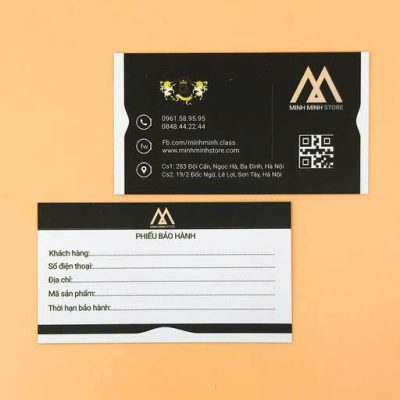 Các mẫu thiết kế phiếu bảo hành phổ biến trên thị trường