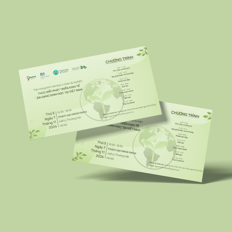 Mẫu thiết kế giấy mời đẹp, in logo doanh nghiệp