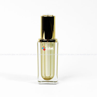 Chai nhựa acrylic đựng serum màu vàng 30ml