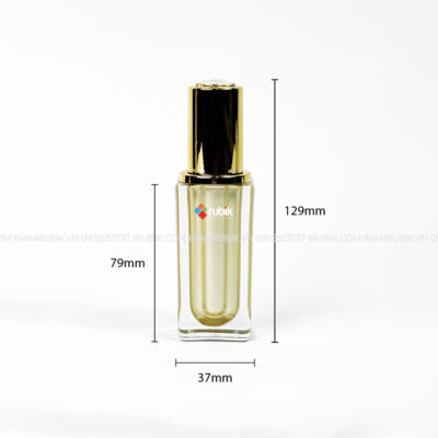 Kích thước chai đựng serum màu vàng