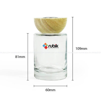 Kích thước chai đựng tinh dầu nắp gỗ khuếch tán 120ml