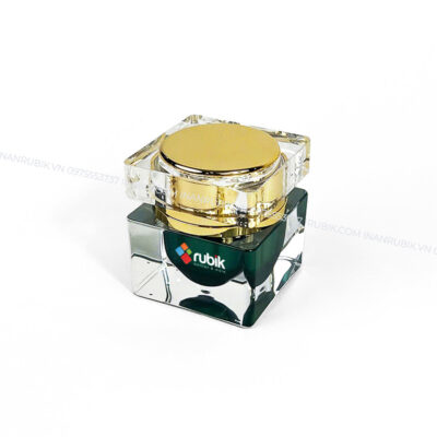 Hũ đựng kem nhựa acrylic màu xanh