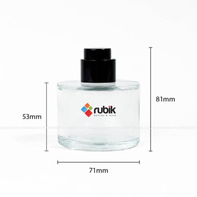 Kích thước lọ đựng tinh dầu khuếch tán trong suốt 100ml