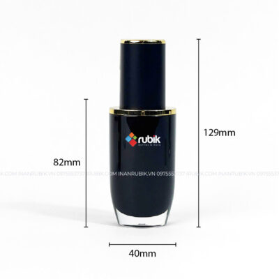 Kích thước chai đựng serum màu đen 30ml
