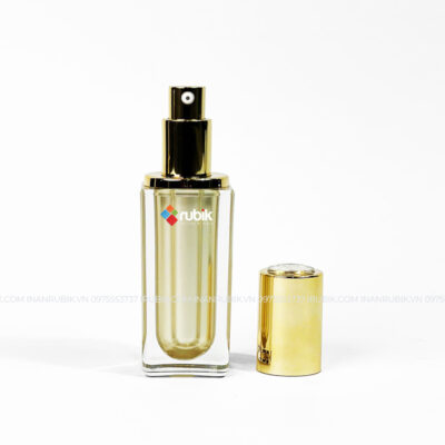Rubik in logo theo yêu cầu lên chai đựng serum