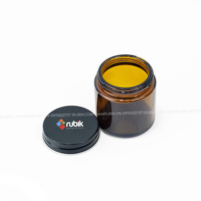 Nắp nhôm của hũ thuỷ tinh nâu