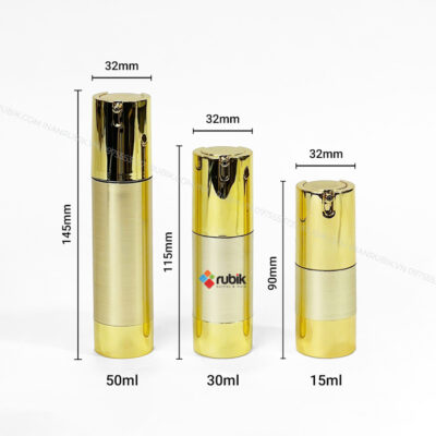 Kích thước chai hút chân không vòi nhấn giọt 3 size