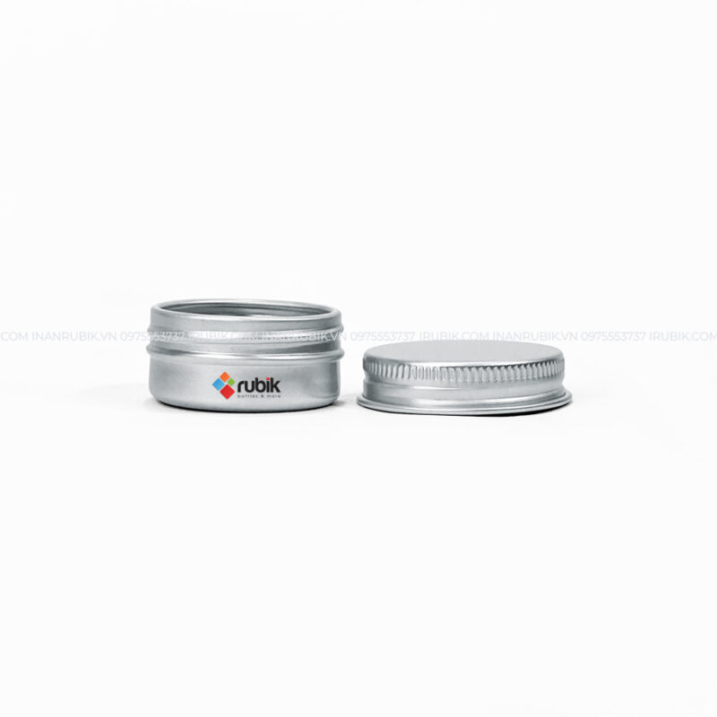 Nắp hũ nhôm màu bạc 10ml cứng cáp, chắc chắn