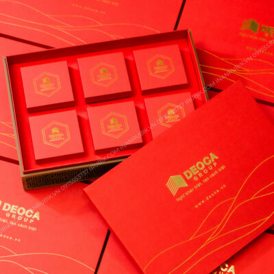 In hộp bánh trung thu âm dương đế gỗ