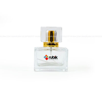 Chai nước hoa 30ml nắp pha lê vàng