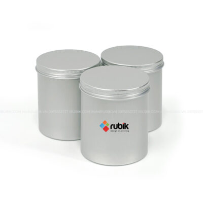 Hũ nhôm bạc 500ml đựng trà, cà phê