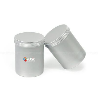 Hũ nhôm tròn 750ml đựng gia vị màu bạc