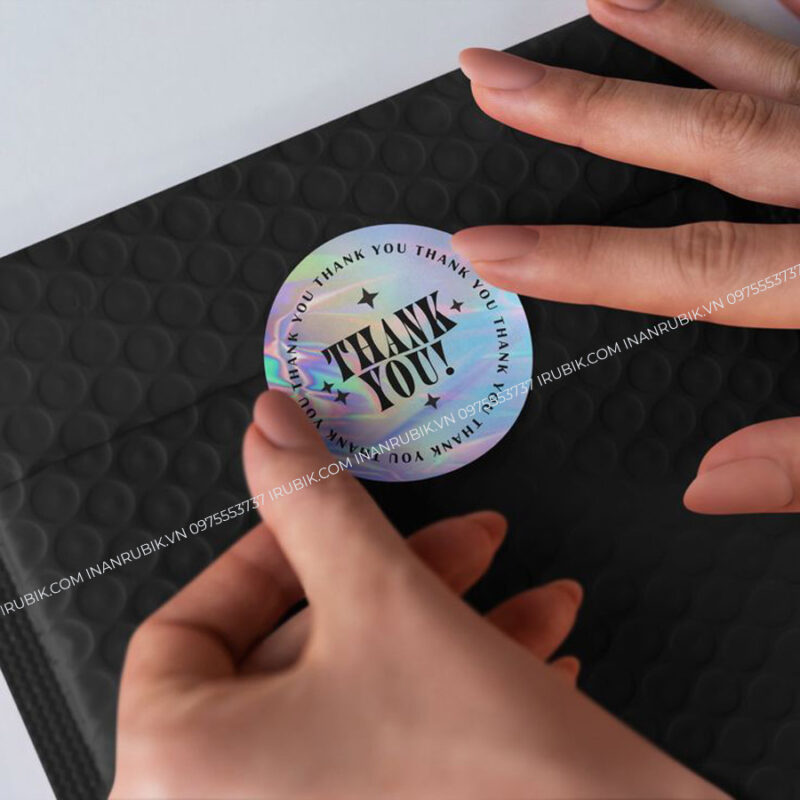 Tem decal 7 màu hologram sử dụng công nghệ in hiện đại chống giả