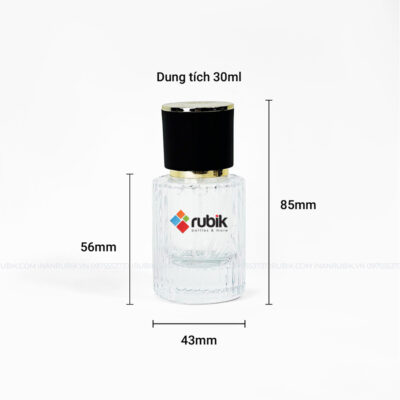 Kích thước chai lọ chiết nước hoa 30ml