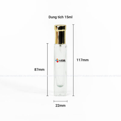 Kích thước vỏ chiết nước hoa 15ml