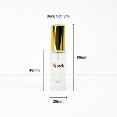 Kích thước chai chiết nước hoa 5ml
