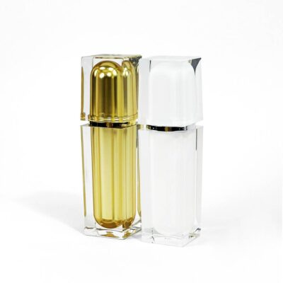 Chai Chiết Serum Nhựa Acrylic Trắng Và Vàng 30ml