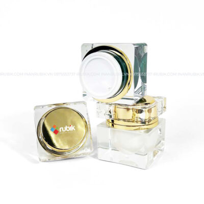 Hũ đựng kem nắp vàng 30g nhựa acrylic cao cấp