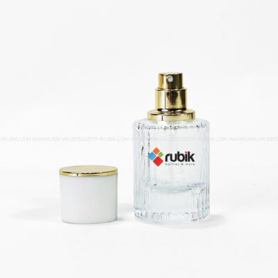 Mẫu chai lọ chiết nước hoa 30ml nắp trắng