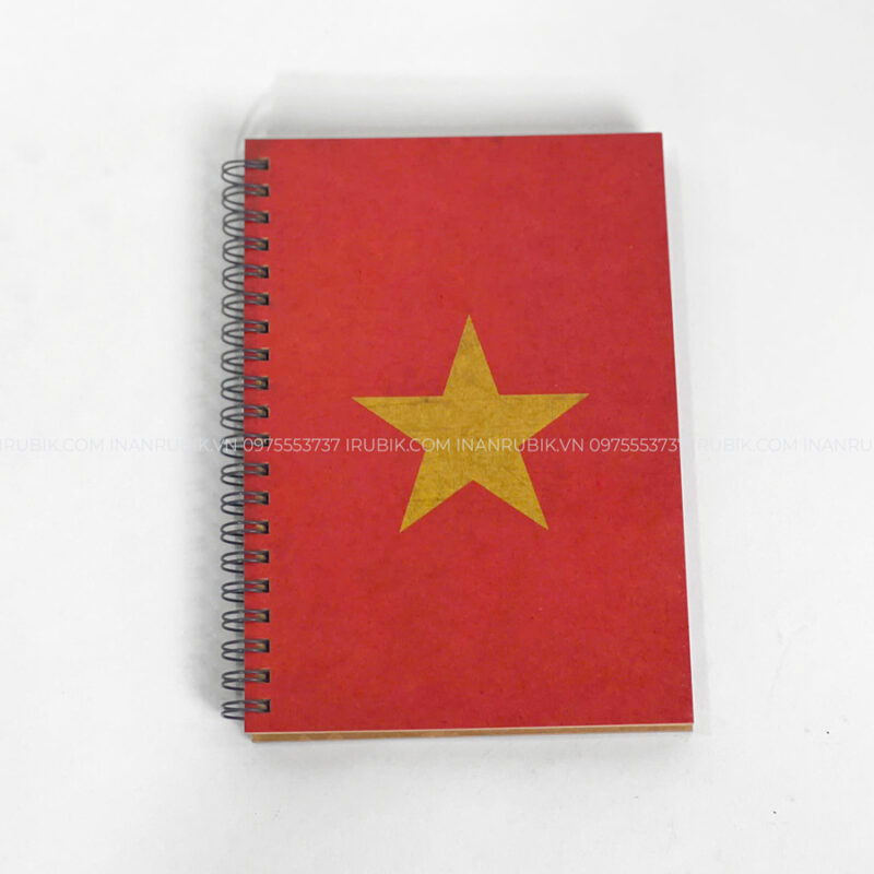 Sổ tay lò xo hình Quốc Kỳ Việt Nam