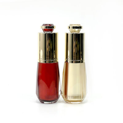 Chai Nhựa Acrylic Chiết Serum 30ml Màu Vàng & Đỏ