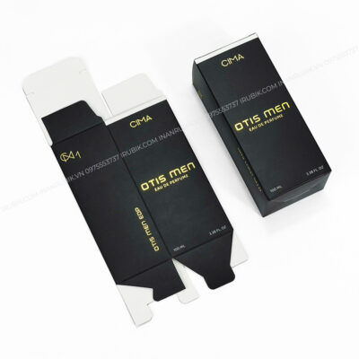 Cấu tạo in hộp giấy đựng nước hoa ép kim logo